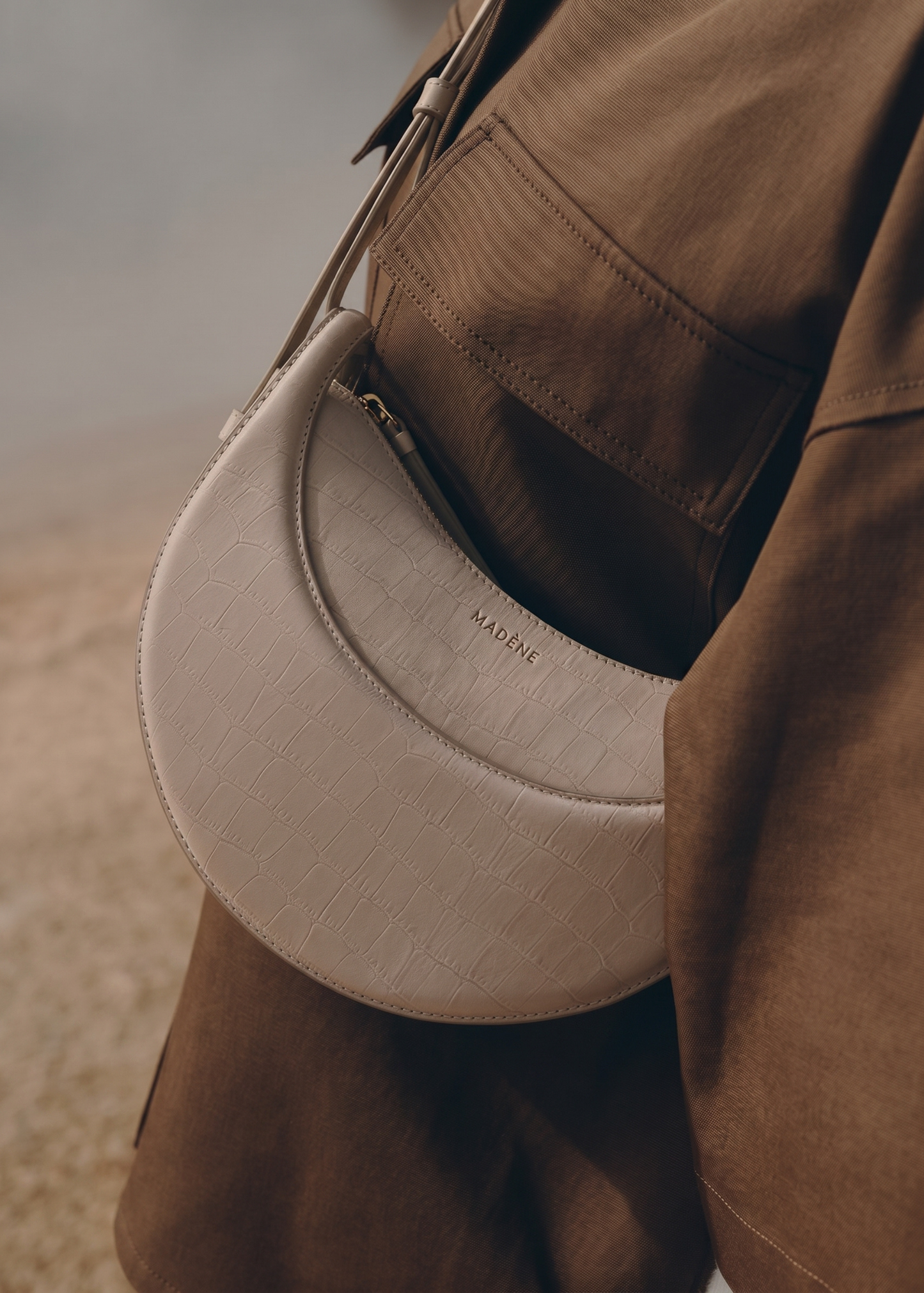 Numéro Dix - Crocodile Nubuck Taupe