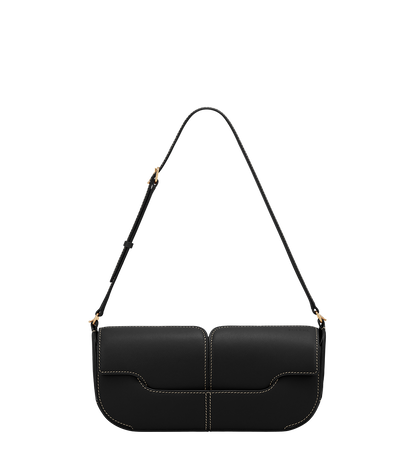 Osmo - Smooth Black with Ecru Stitching
